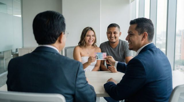 migrantes recibiendo un nie de unos abogados